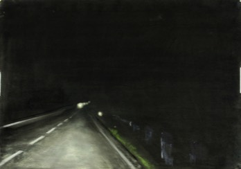  en route la nuit2.pastel.100x70.2010 