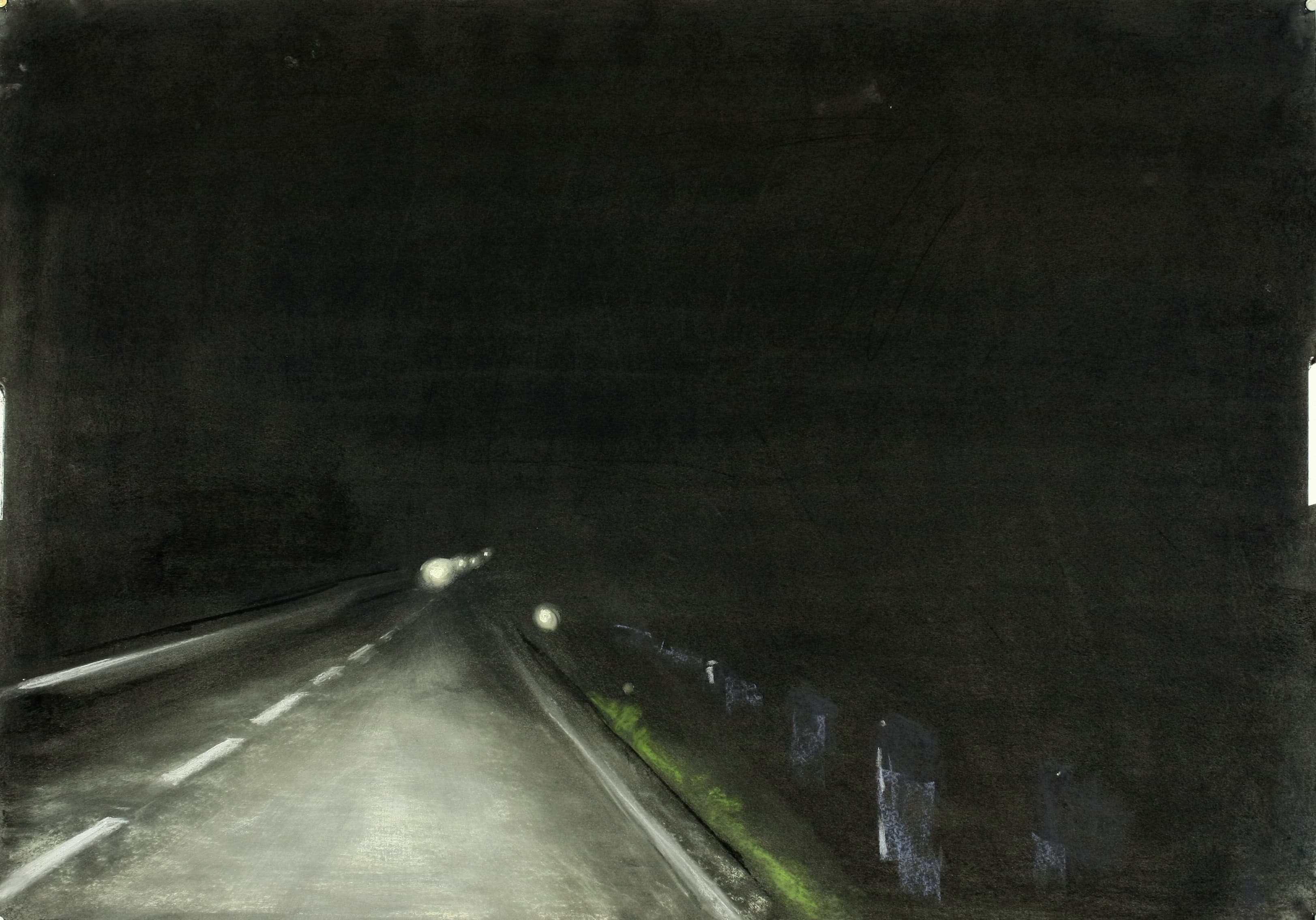  en route la nuit2.pastel.100x70.2010 